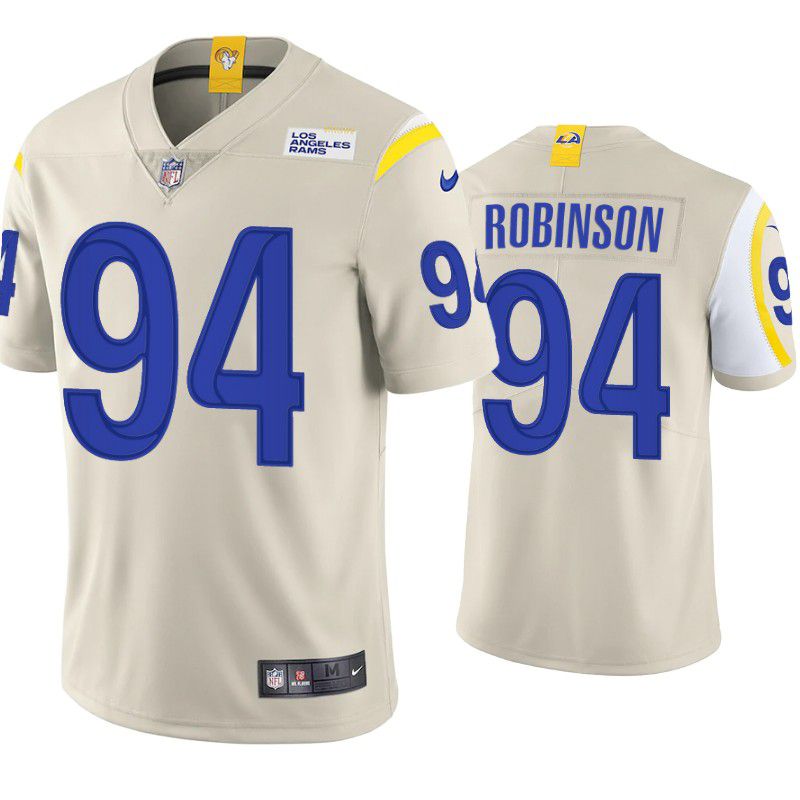 Men Los Angeles Rams #94 AShawn Robinson Nike Cream Limited NFL Jersey